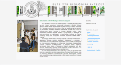 Desktop Screenshot of bio.elte.hu