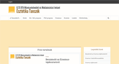 Desktop Screenshot of esztetika.elte.hu
