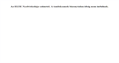 Desktop Screenshot of nyelviskola.elte.hu