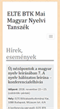 Mobile Screenshot of linguistics.elte.hu